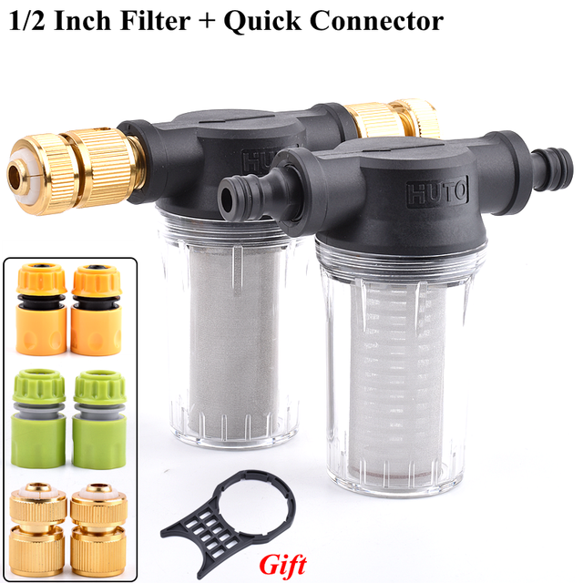 1/2 3/4 Inch Garden Watering Hose Filter Water Pipe Quick Connector  Irrigation System Impurity